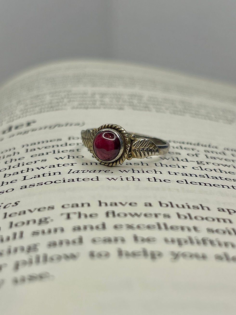 Thumbnail: Garnet Sterling Ring | US Size 7 