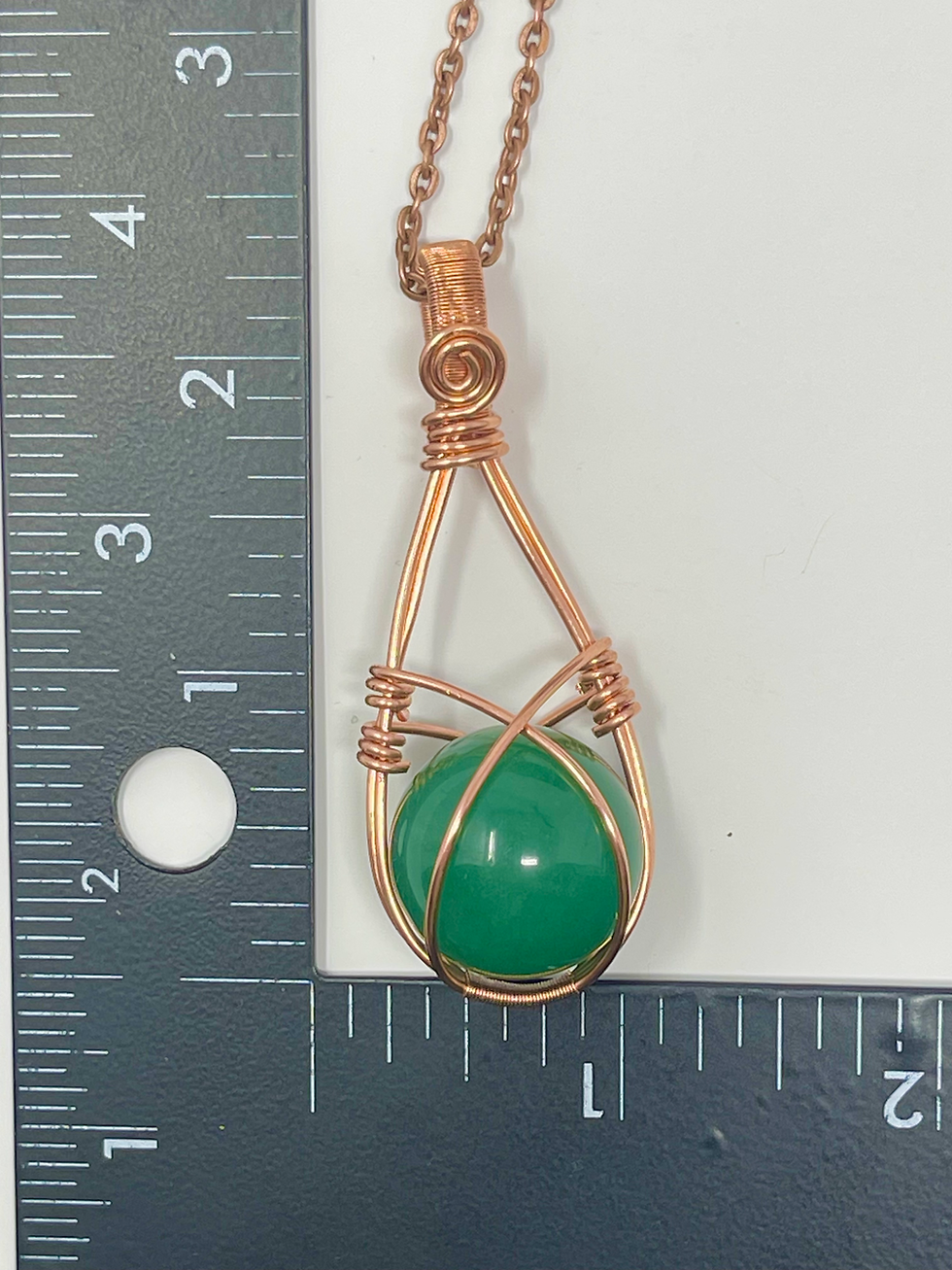 Thumbnail: Green Aventurine Fidget Copper Necklace