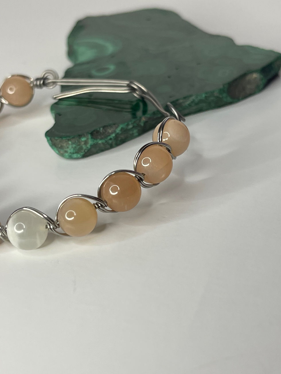 Thumbnail: Moonstone Stainless Steel Cuff