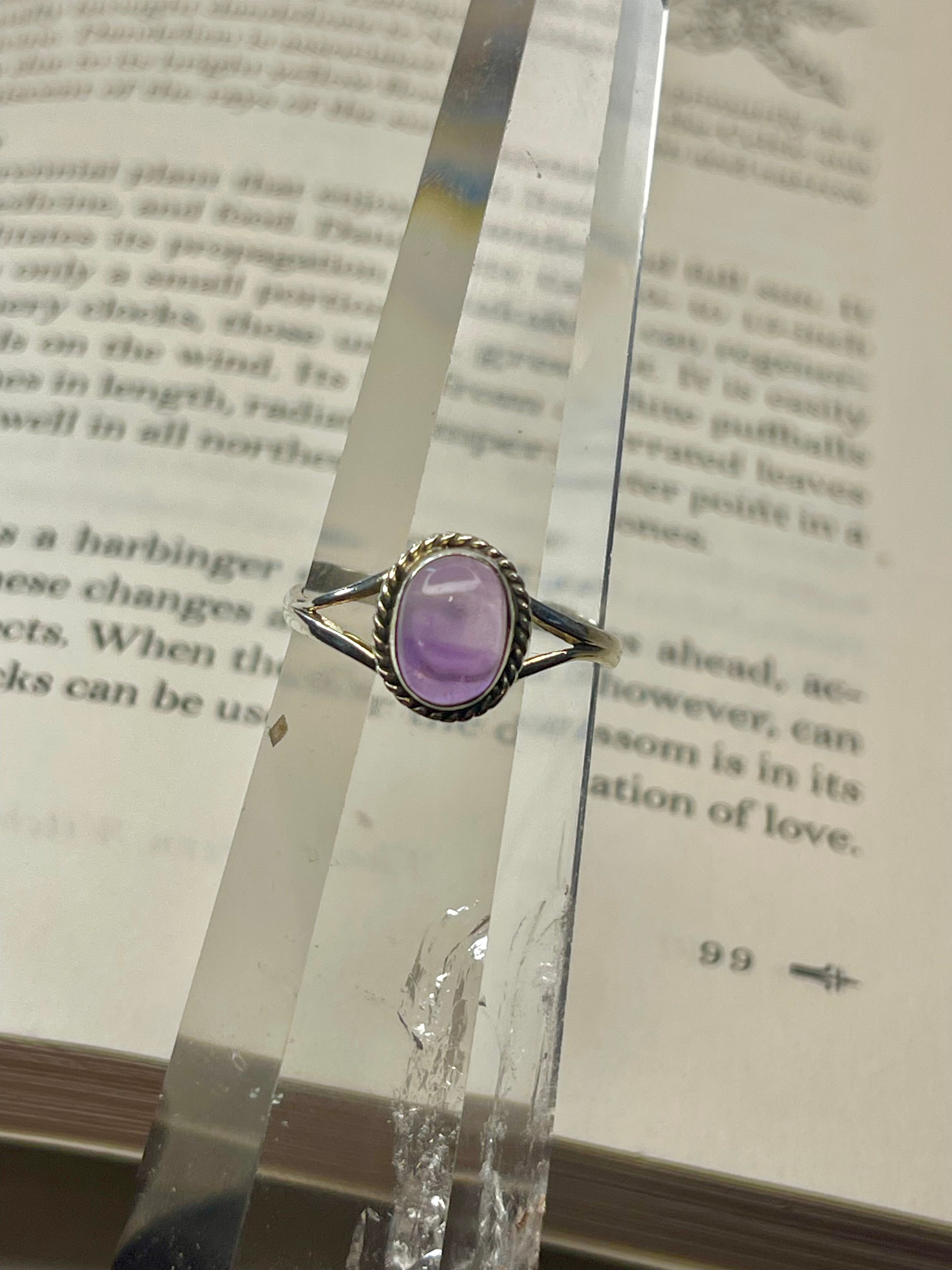 Amethyst Sterling Silver Ring | US Size 8