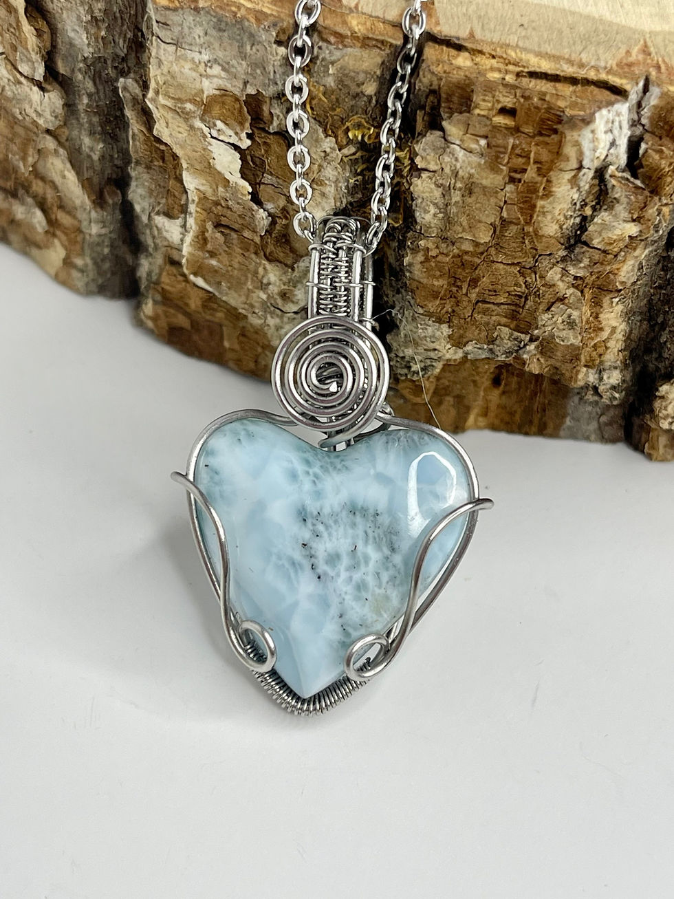 Thumbnail:  Larimar Stainless Steel Necklace