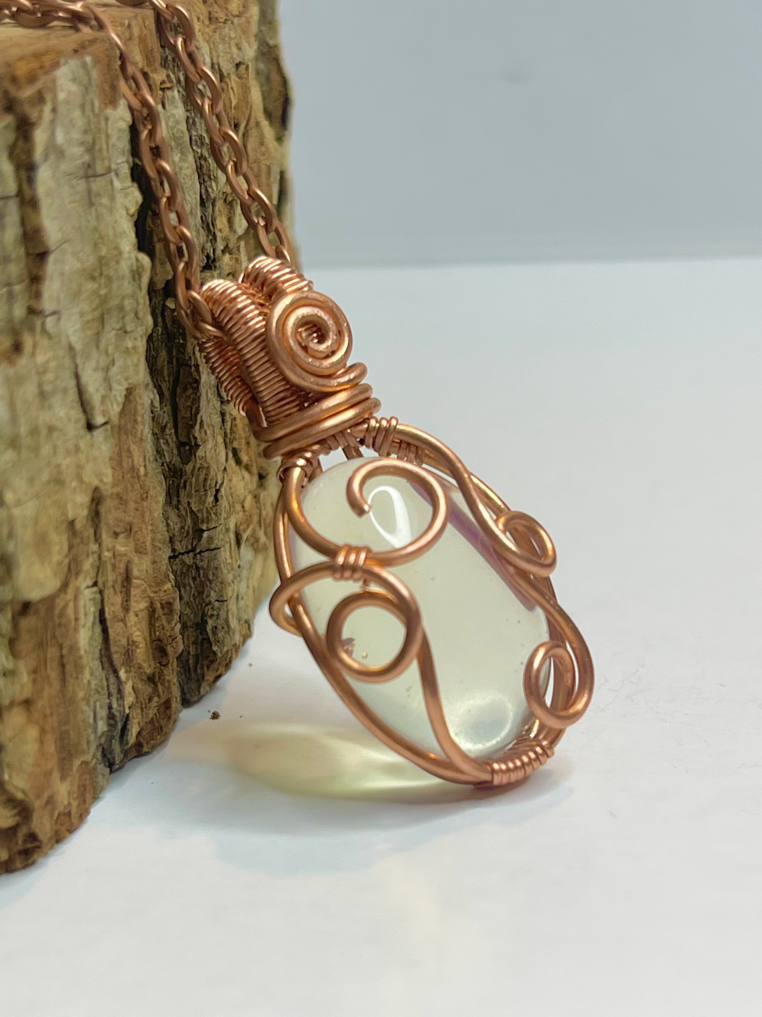 Opalite Copper Swirly Necklace