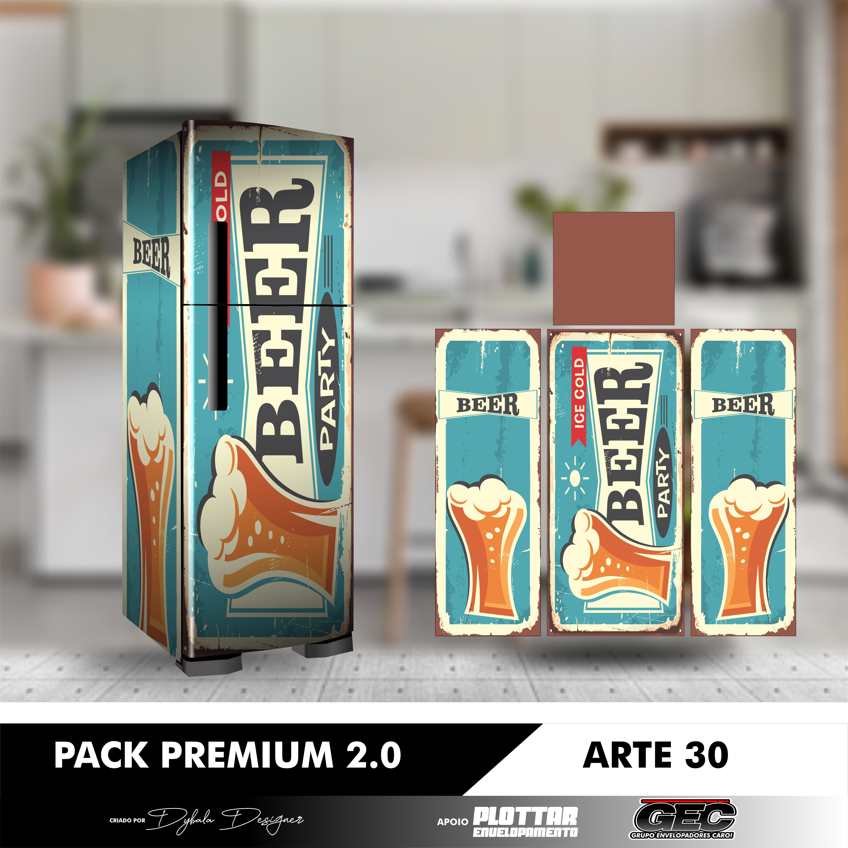 Adesivo Decorativo Geladeira Bebidas 275