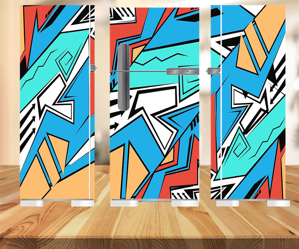 Adesivo Decorativo Geladeira Abstrato 87