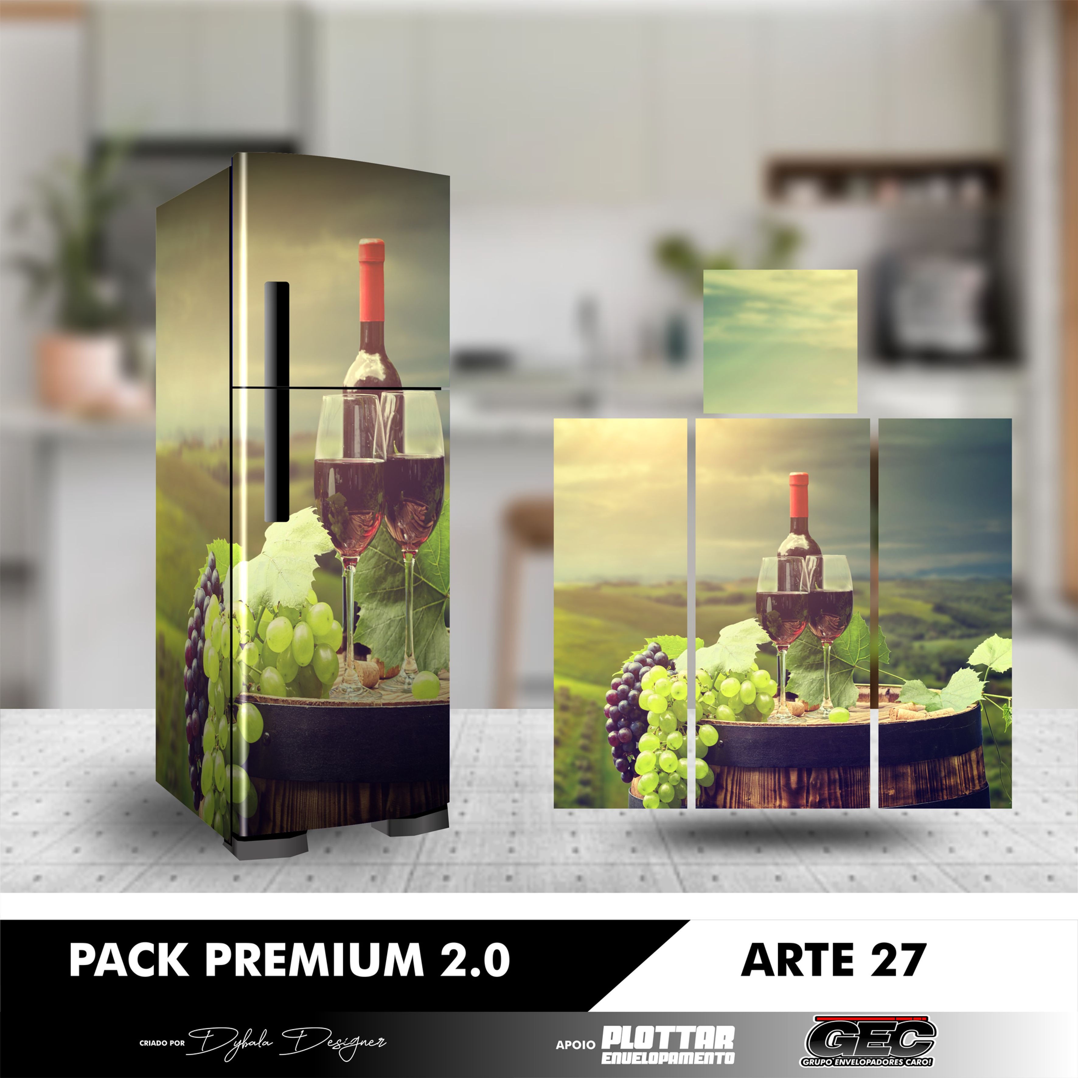 Adesivo Decorativo Geladeira Bebidas 278