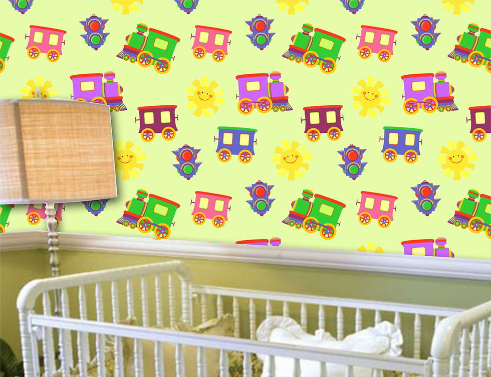 Papel de parede Infantil Carrinhos 082