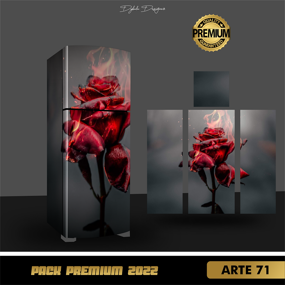 Adesivo Decorativo Geladeira Floral 101