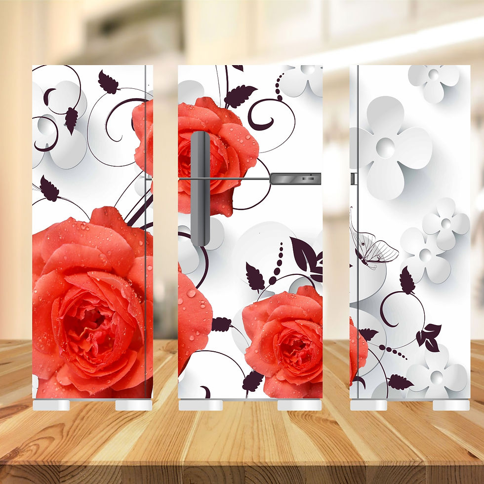 Adesivo Decorativo Geladeira Floral 106