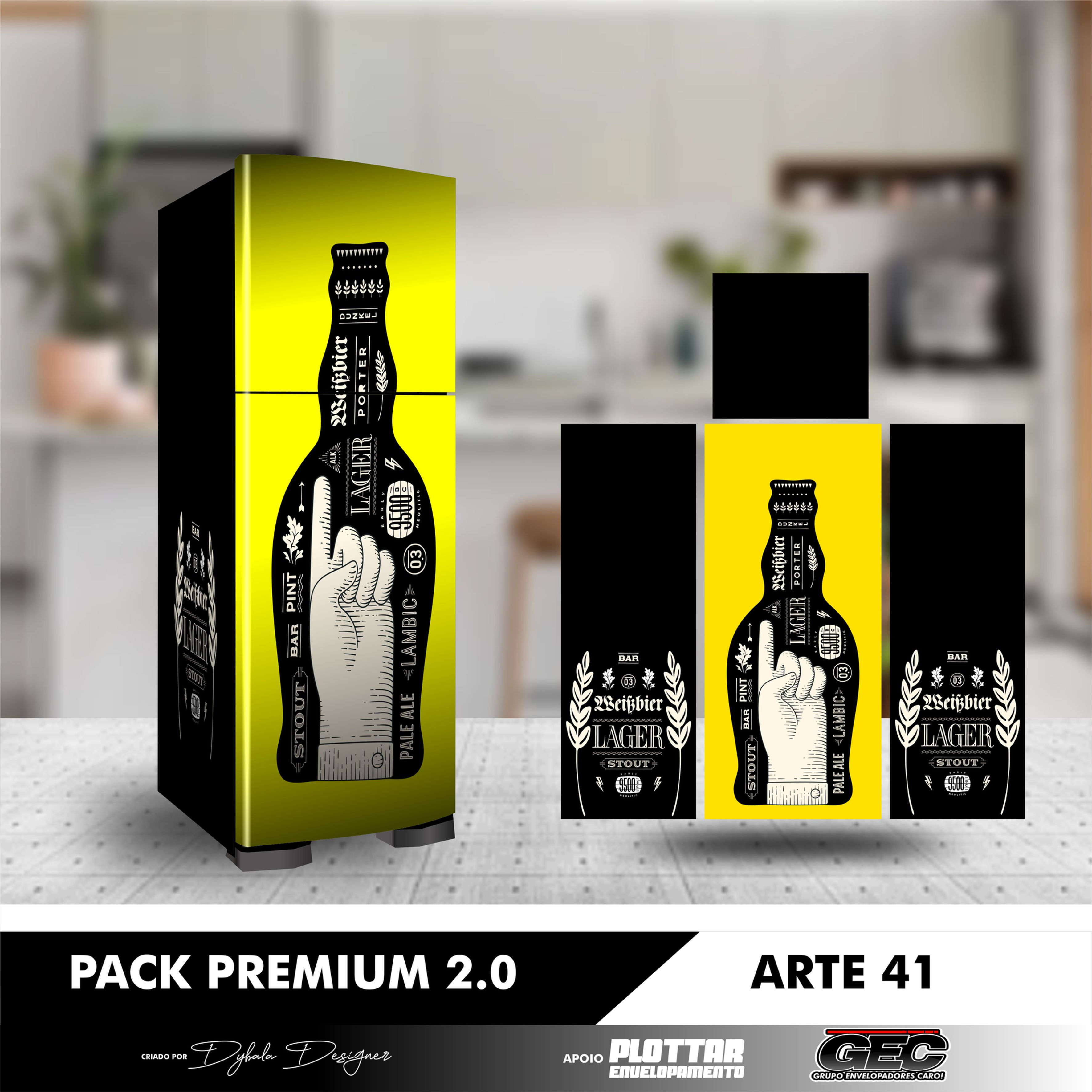 Adesivo Decorativo Geladeira Bebidas 264