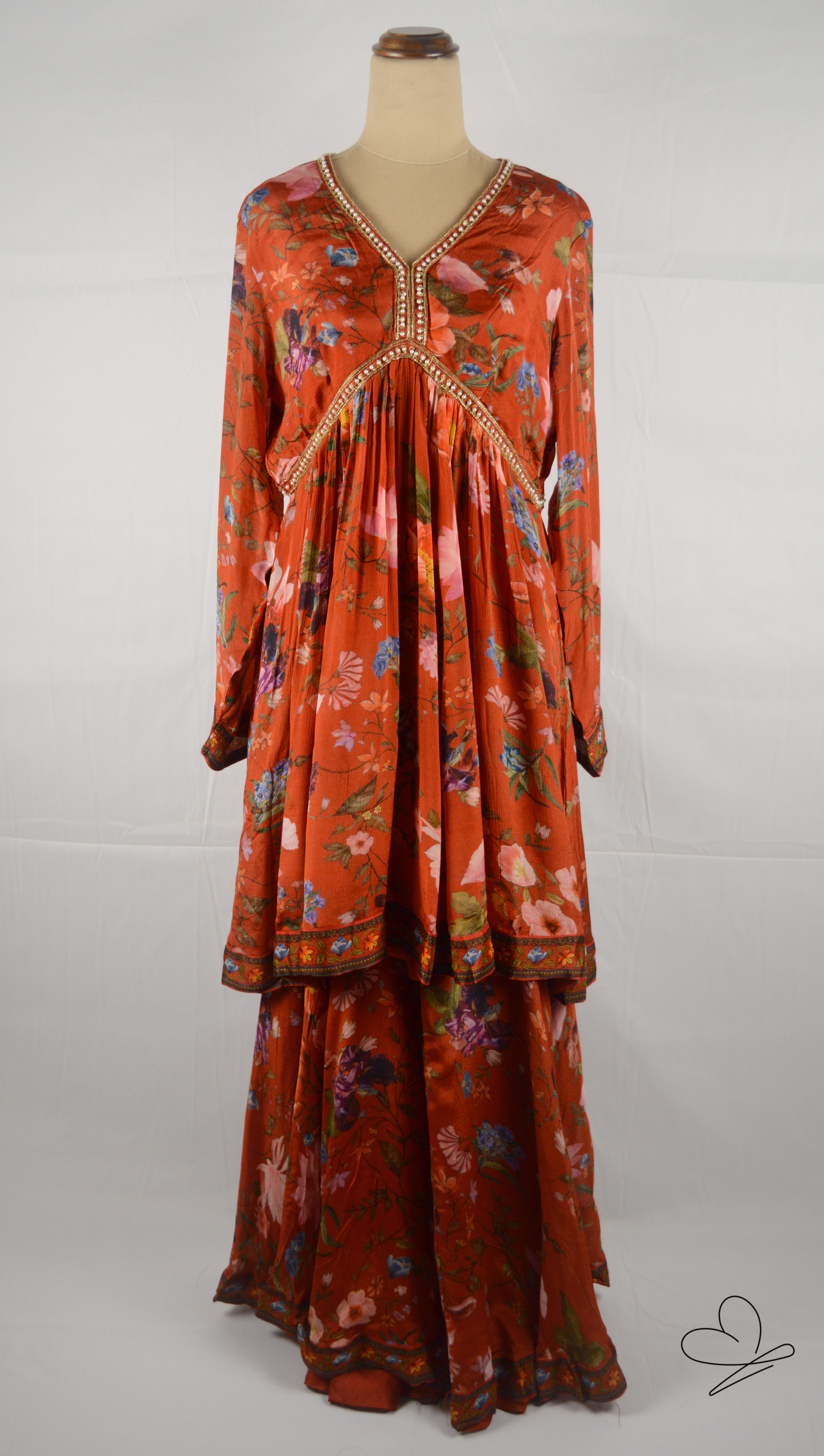 Burnt Orange Sharara