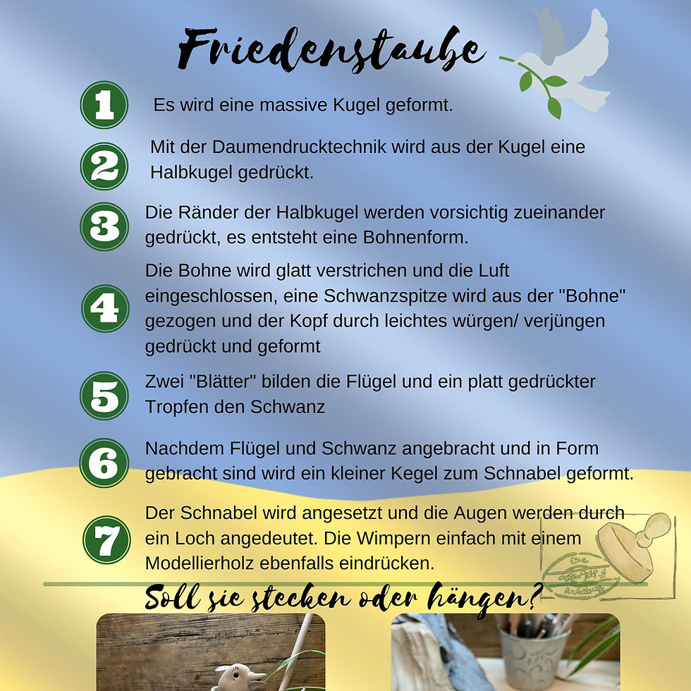 Miniaturbild: Kostenloses Arbeitsblatt Friedenstaube