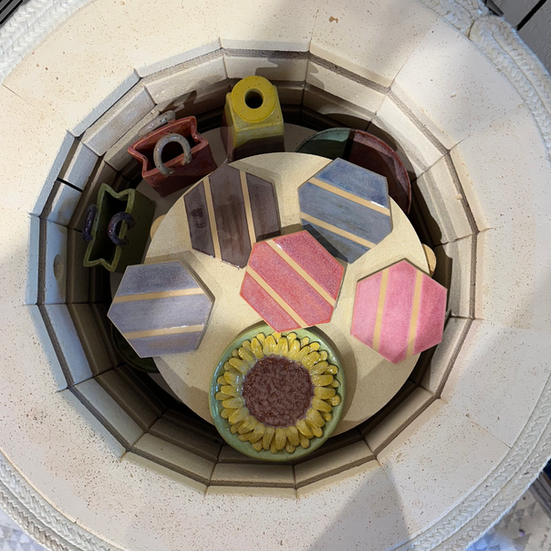 Schicht 6 nach Glasurbrand