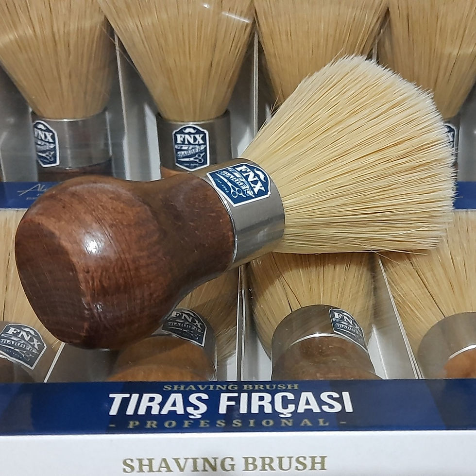 Küçük resim: FNX Barber Ahşap Sap Tıraş Fırçası Koyu Kahverengi