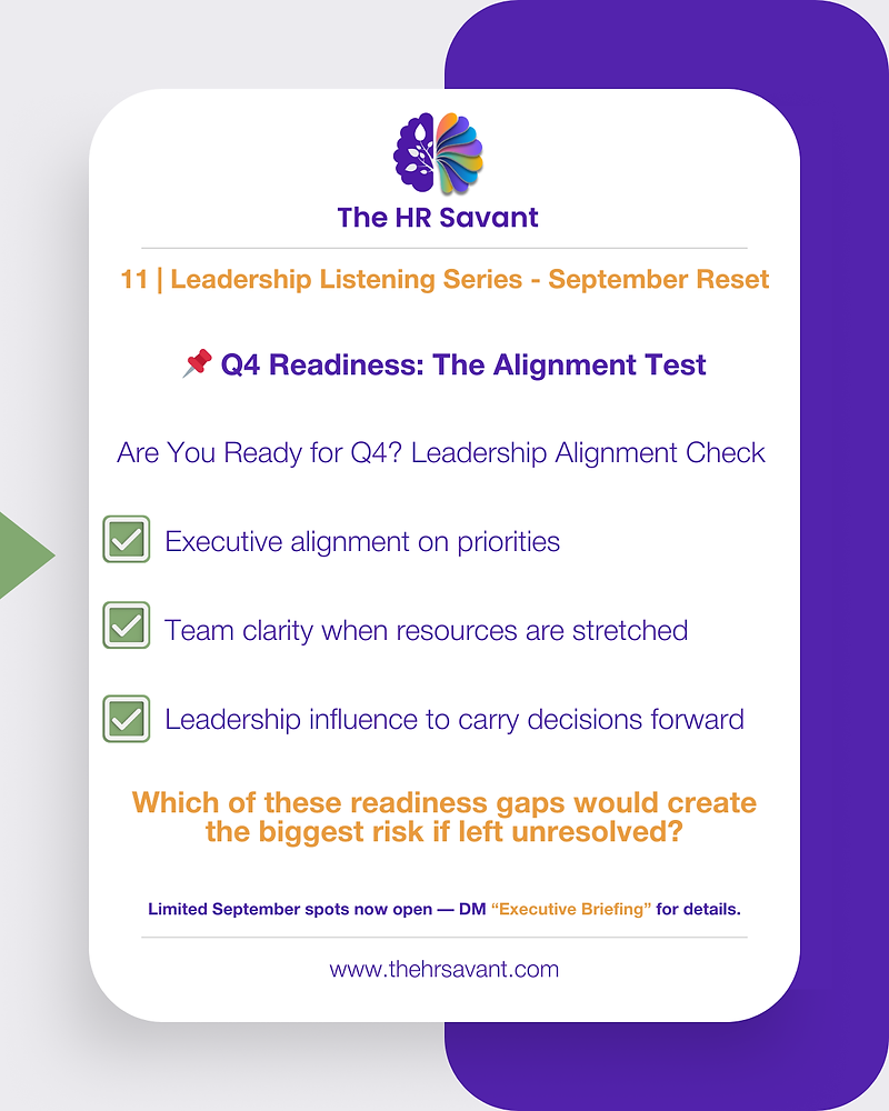 Alignment Test Questions 📌 Q4 Readiness: The Alignment Test for the C-Suite