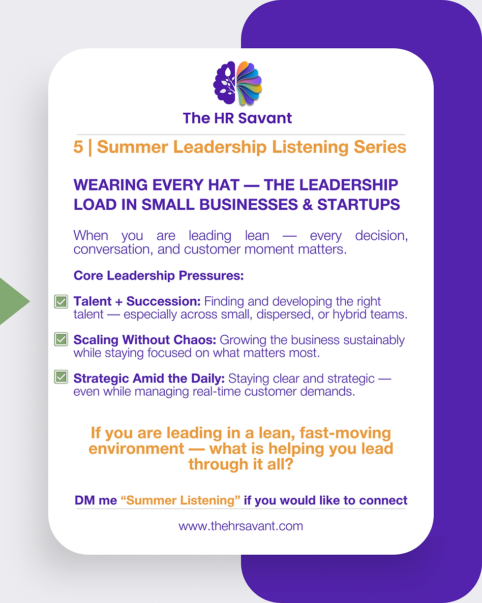 Wearing Every Hat — The Leadership Load in Small Businesses & Startups