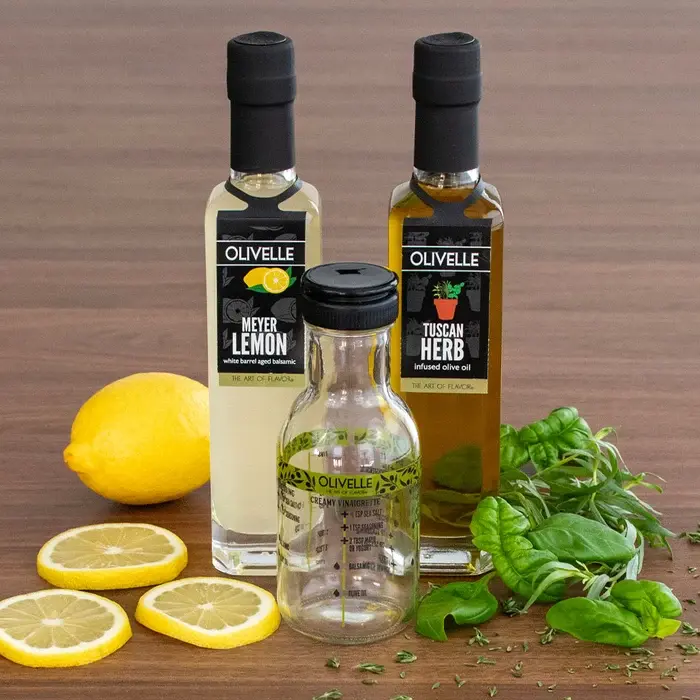 Perfect pairing gift - tuscan herb infused olive oil & Meyer lemon balsamic