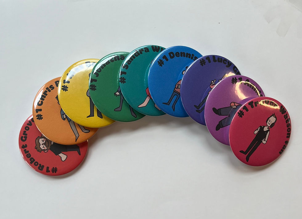 Thumbnail: Cornley Polytechnic Drama Society fan buttons
