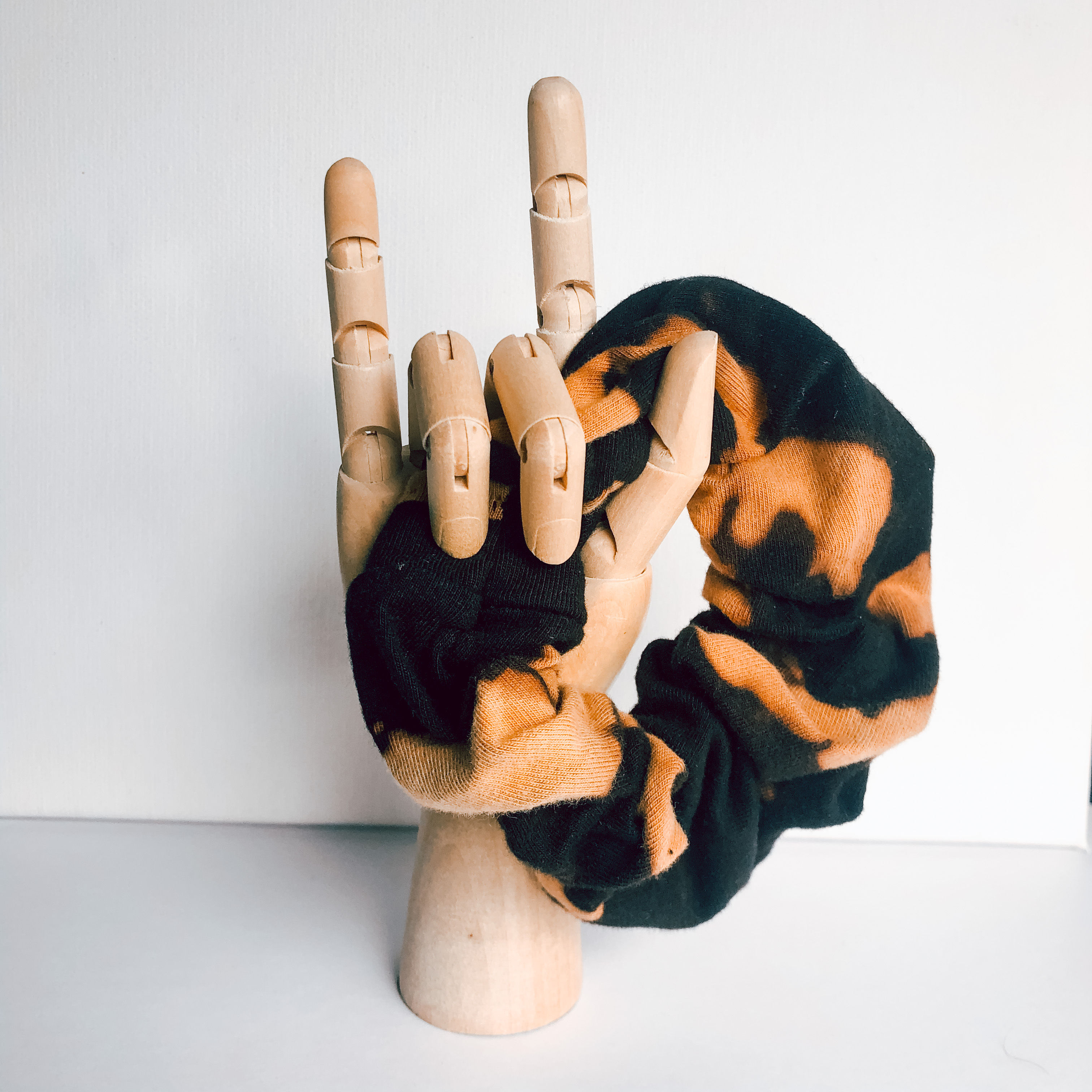 Black Bleach Scrunchie