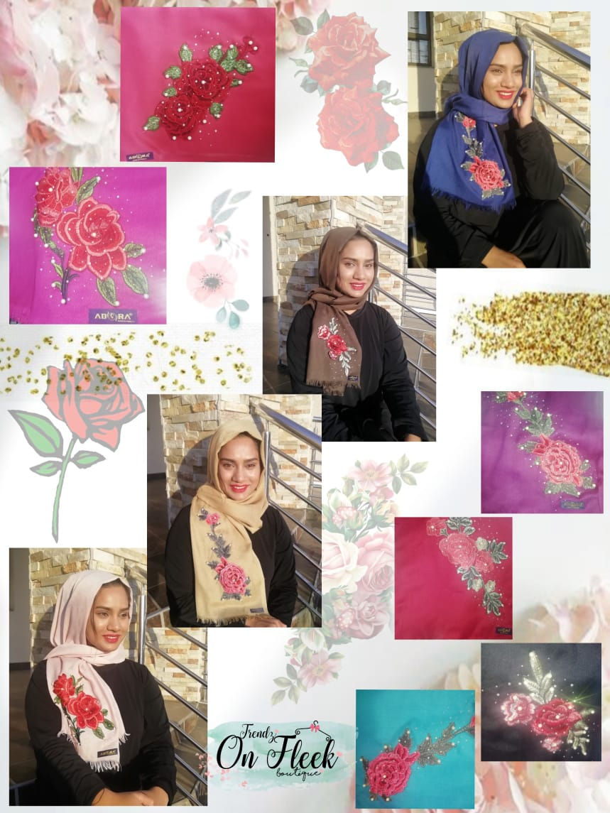 Thumbnail: Turkish Bling Embroidered Scarves
