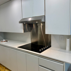 Kitchen Cabinet Resize and Aluminum Backsplash 