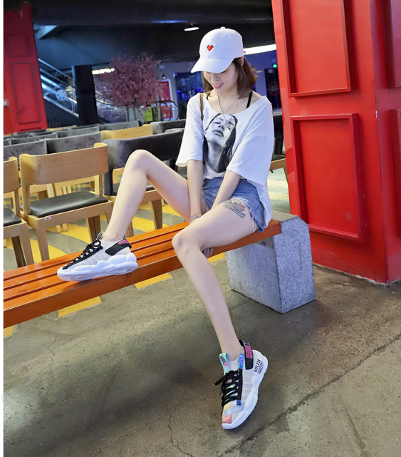 Thumbnail: Knitted Sock Sneakers - Dad Casual Shoes for Women
