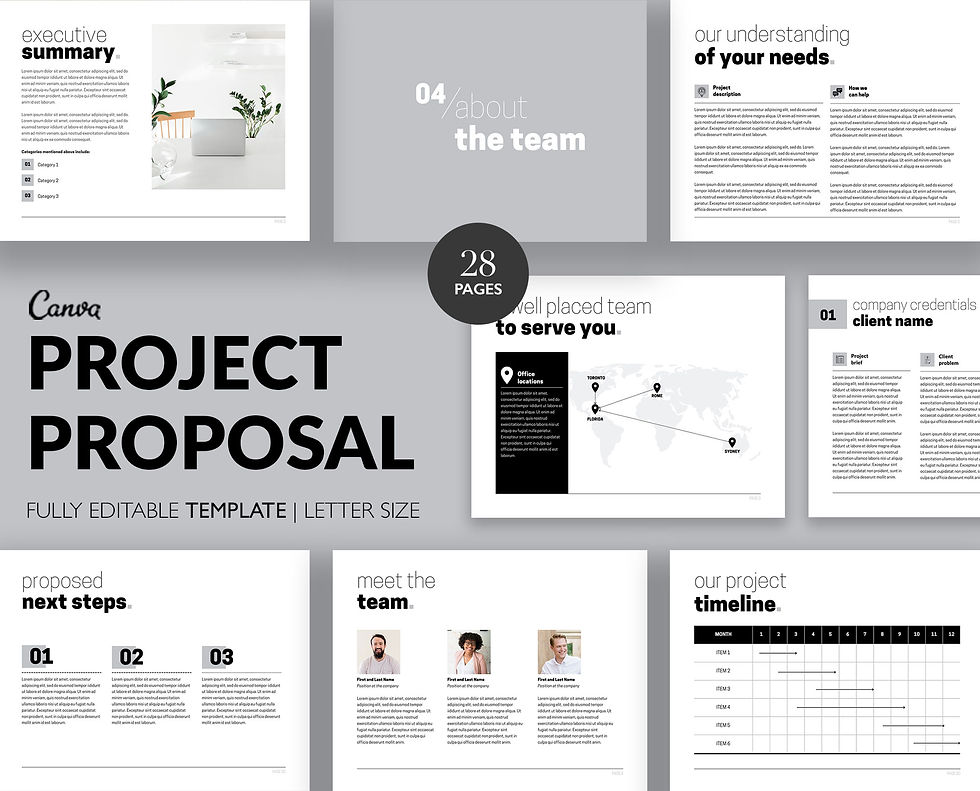 Grey client proposal template