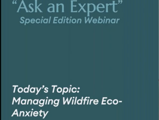 Ask an Expert - Managing Wildfire Eco-Anxiety