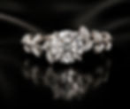Diamond engagement ring with leaf design from The Portfolio.