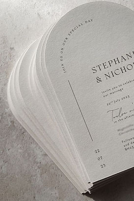 Die cut shapes for invitations