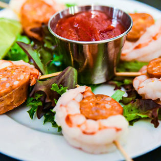 Crevettes sauvages, foodies, entrée, Bistro
