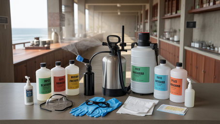 Produtos usados na sanitização profissional em Fortaleza: guia para quem compra