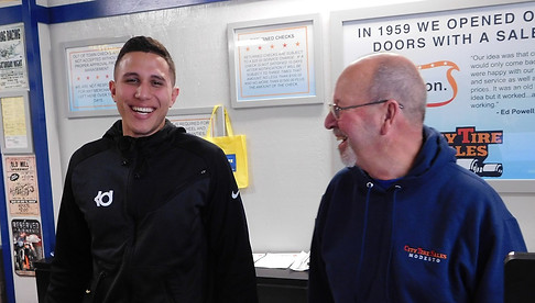Francisco and George, who are the main service advisors at City Tire Sales.