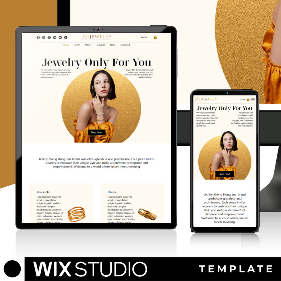 E-commerce Wix Studio Website Template