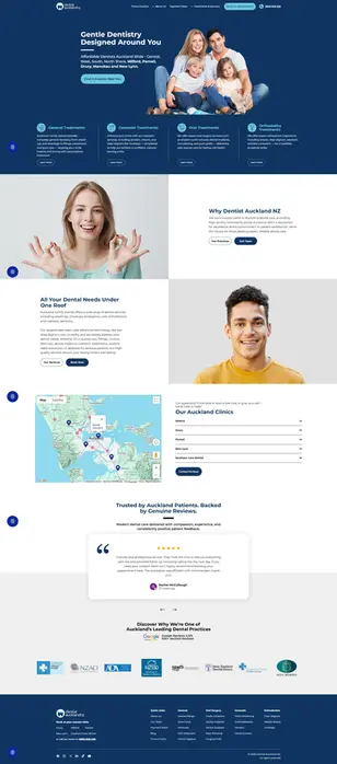 Family of four smiling at camera representing dental practice