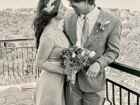 Carol and Allen on their wedding day in 2014.