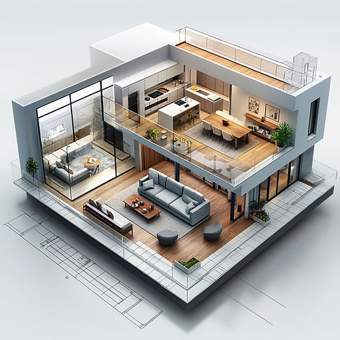 isometric-view-house-construction-blueprints-with-furniturephotorealisticmodern-architectu
