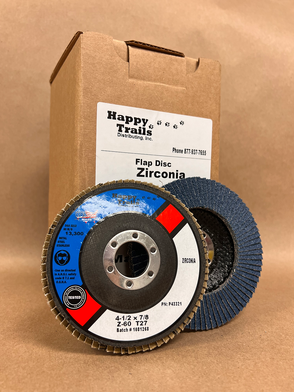 Thumbnail: 4 1/2" x 7/8" T27 Flap Disc (10 discs/box)