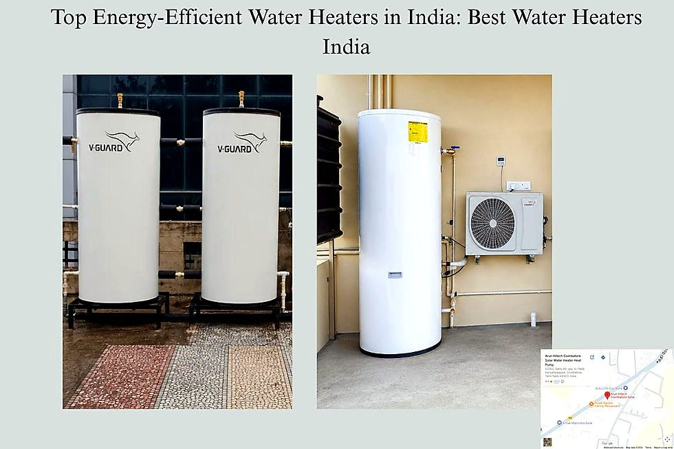 Energy-efficient water heaters showcased in India, highlighting top models renowned for their performance and sustainability.
