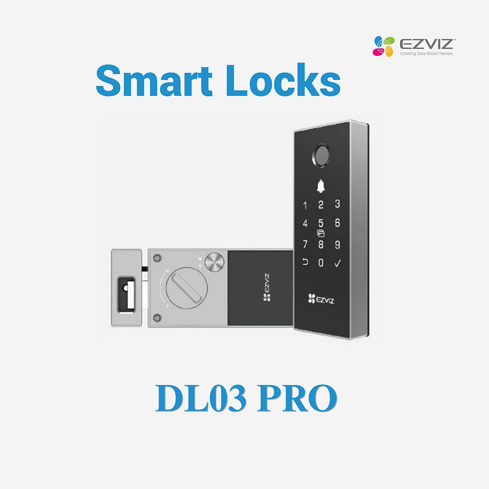EZVIZ DL03 Pro Smart Rim Lock — front view, Arun Hitech Coimbatore