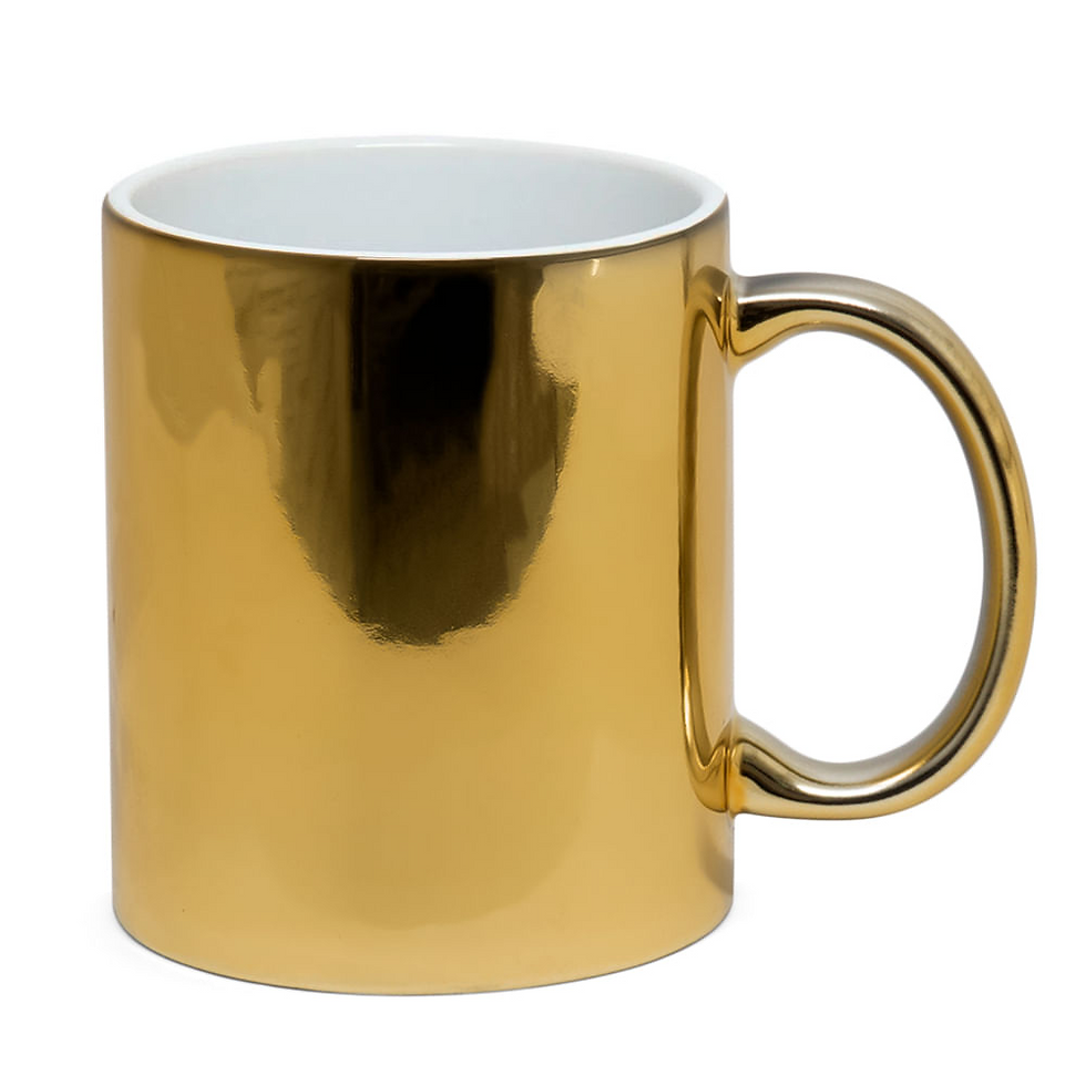 Miniatura: Caneca de Porcelana Cromada Personalizada 325ml