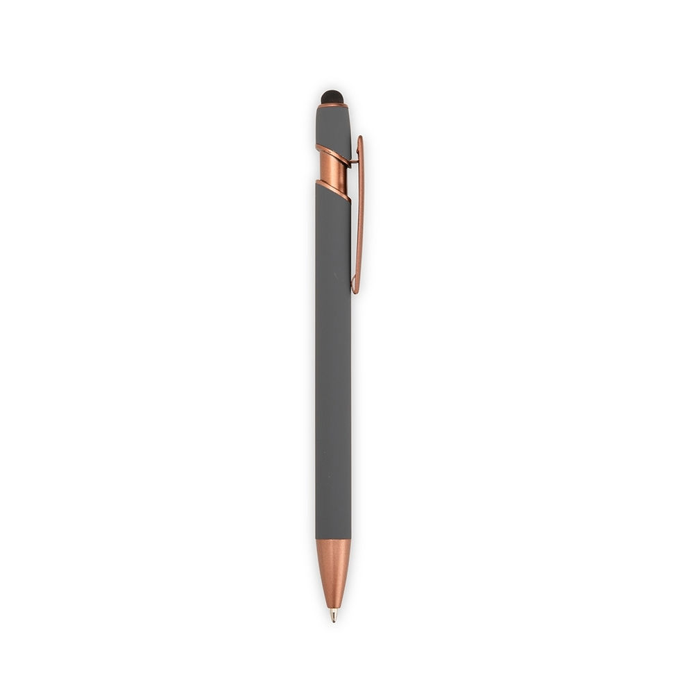 Miniatura: Caneta Metálica Emborrachada com Touch Personalizada