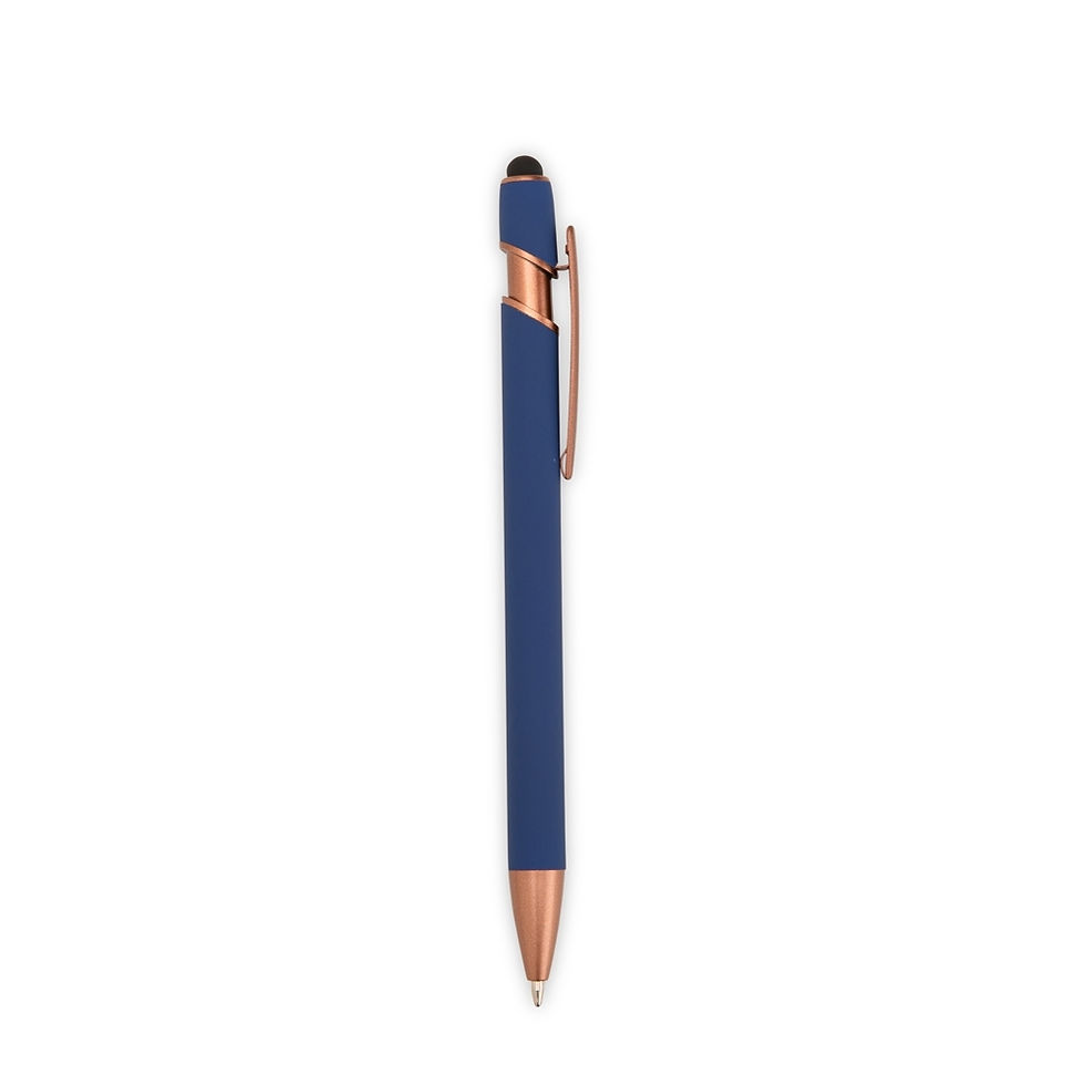Miniatura: Caneta Metálica Emborrachada com Touch Personalizada