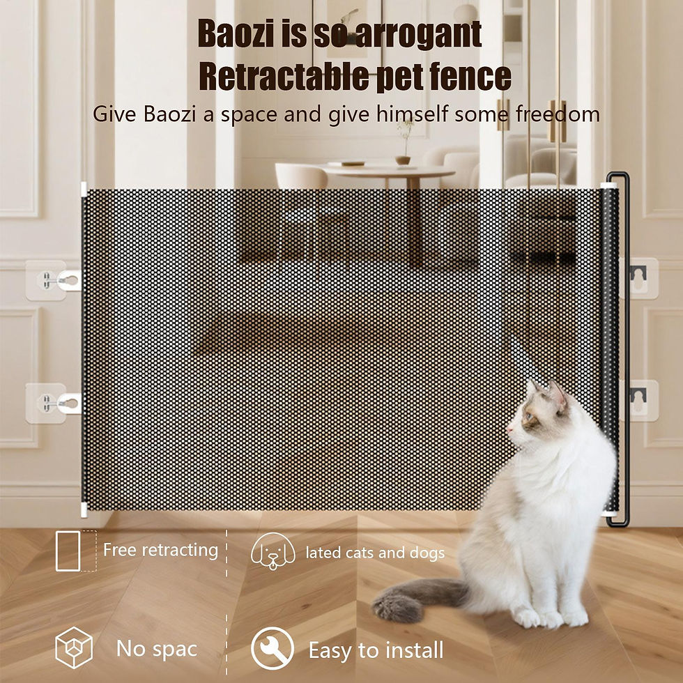 Thumbnail: Pet Dog Gate Network Fence Stairs Folding Breathable Mesh Enclosure Dog Fence Sa