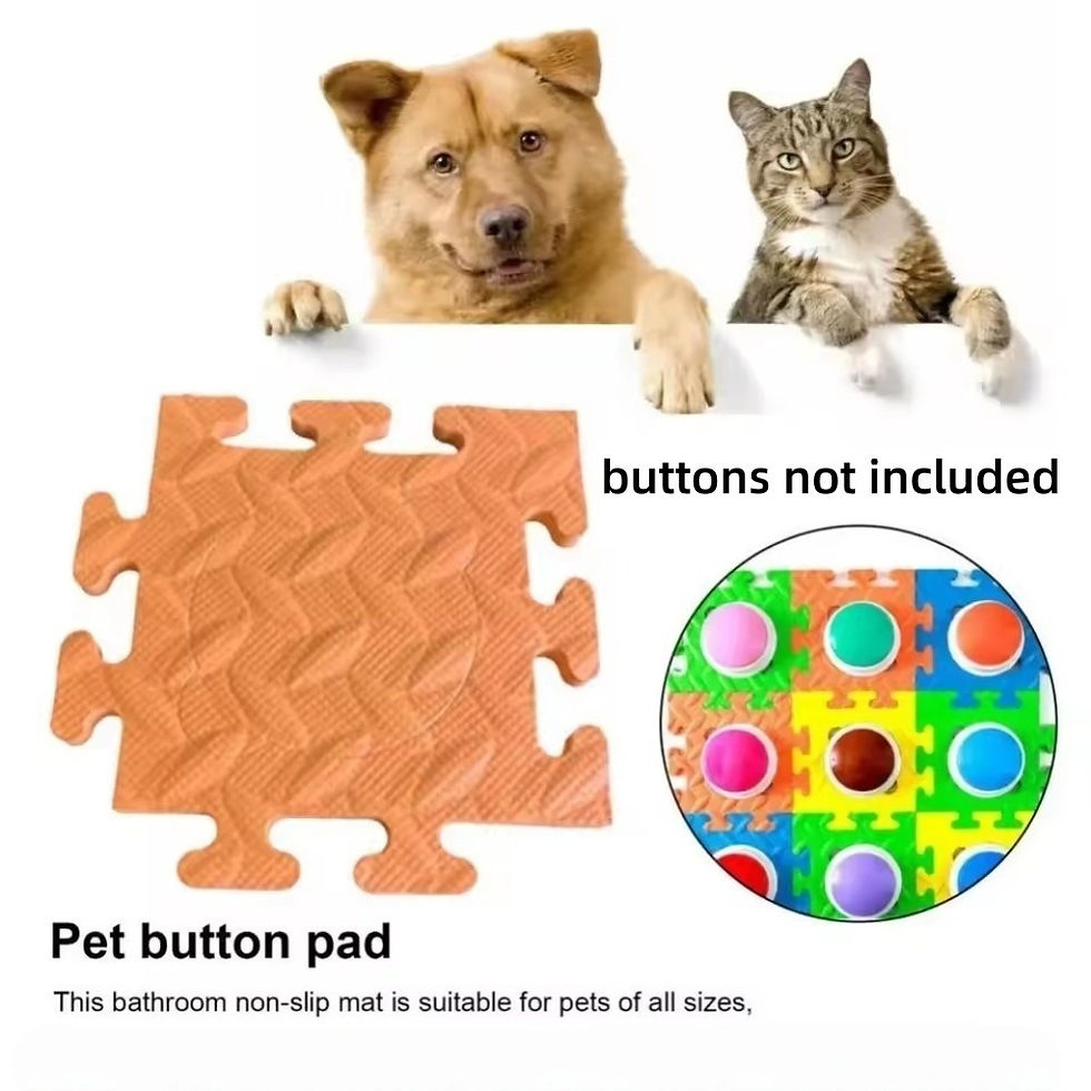 Miniatura: 6pc Pet Button Puzzle EVA Pad Dog Cat Training Communication Buttons Anti Slip M