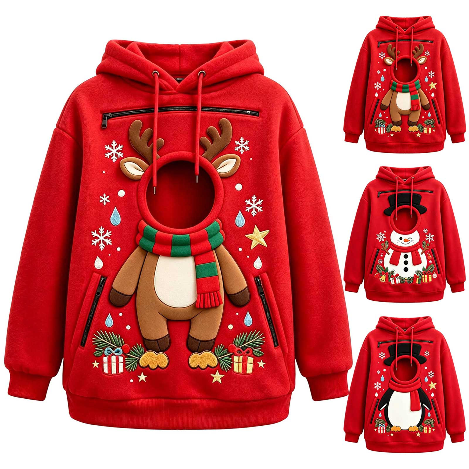 Pet Carrier Hoodie Men And Women Matching Christmas