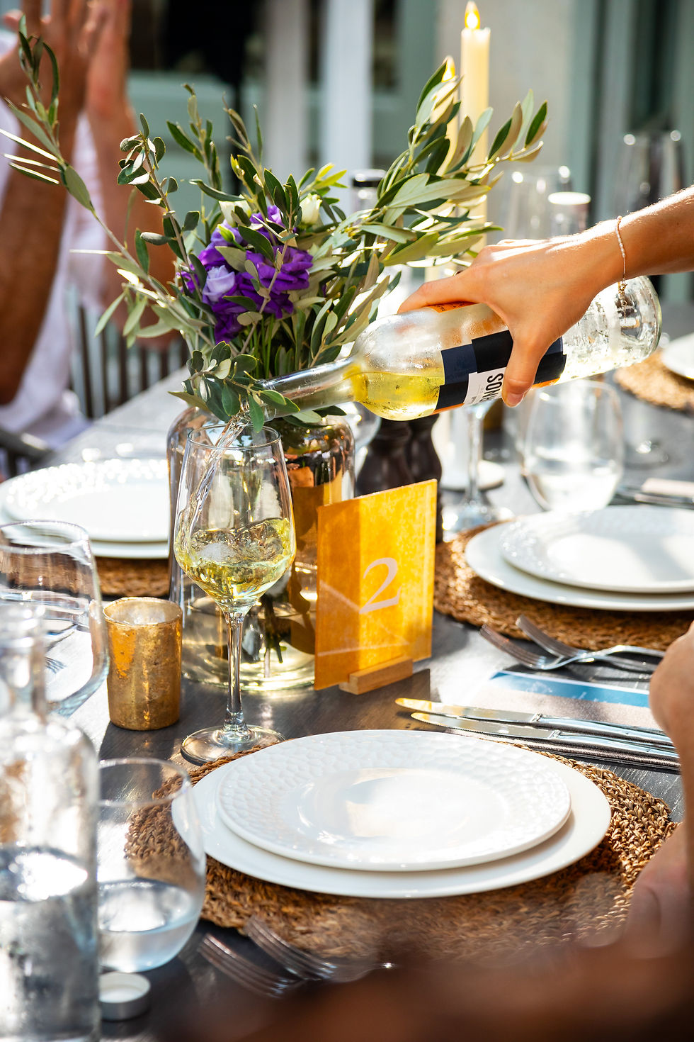 Miniatura: Tischdekoration nature flowers