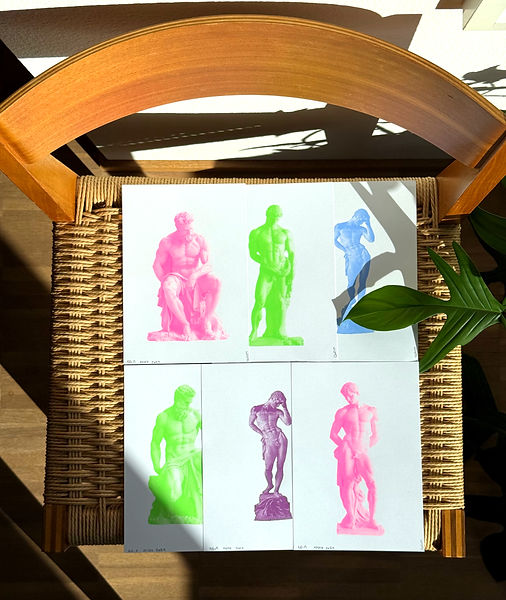 Greek statues series screenprint