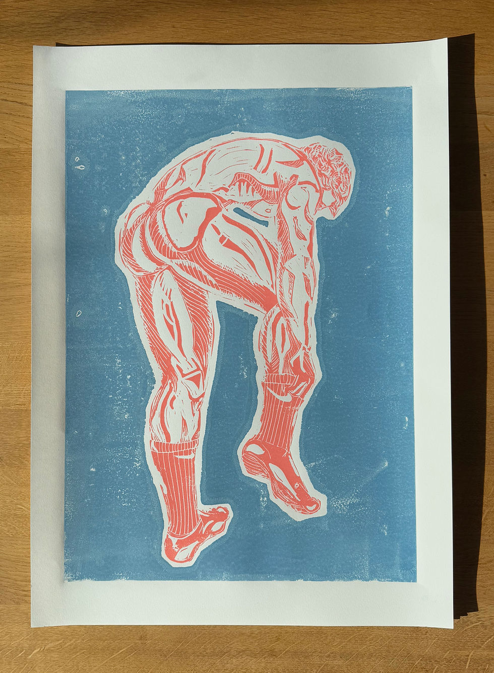 Miniaturbild: Locker room crush linocut