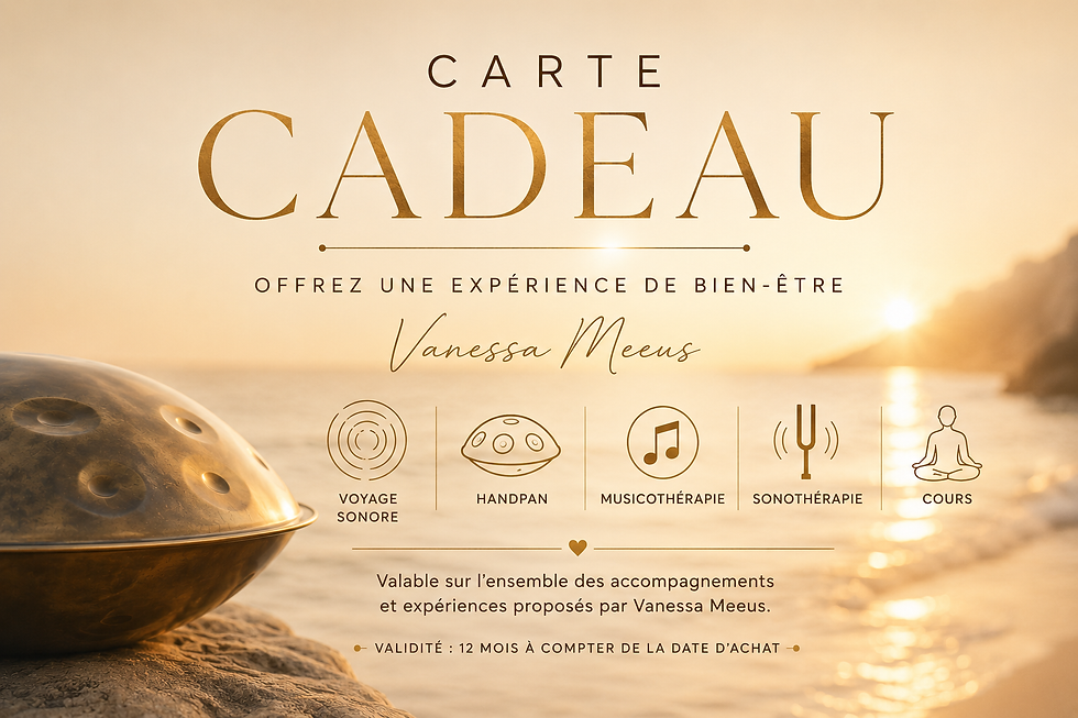 Carte cadeau réservation bien-être Vanessa Meeus