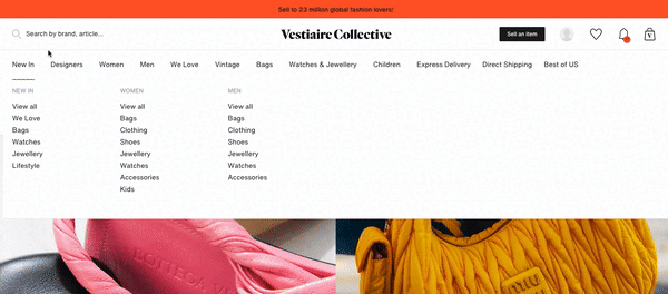 Product gallery for the page "New In: Bags"